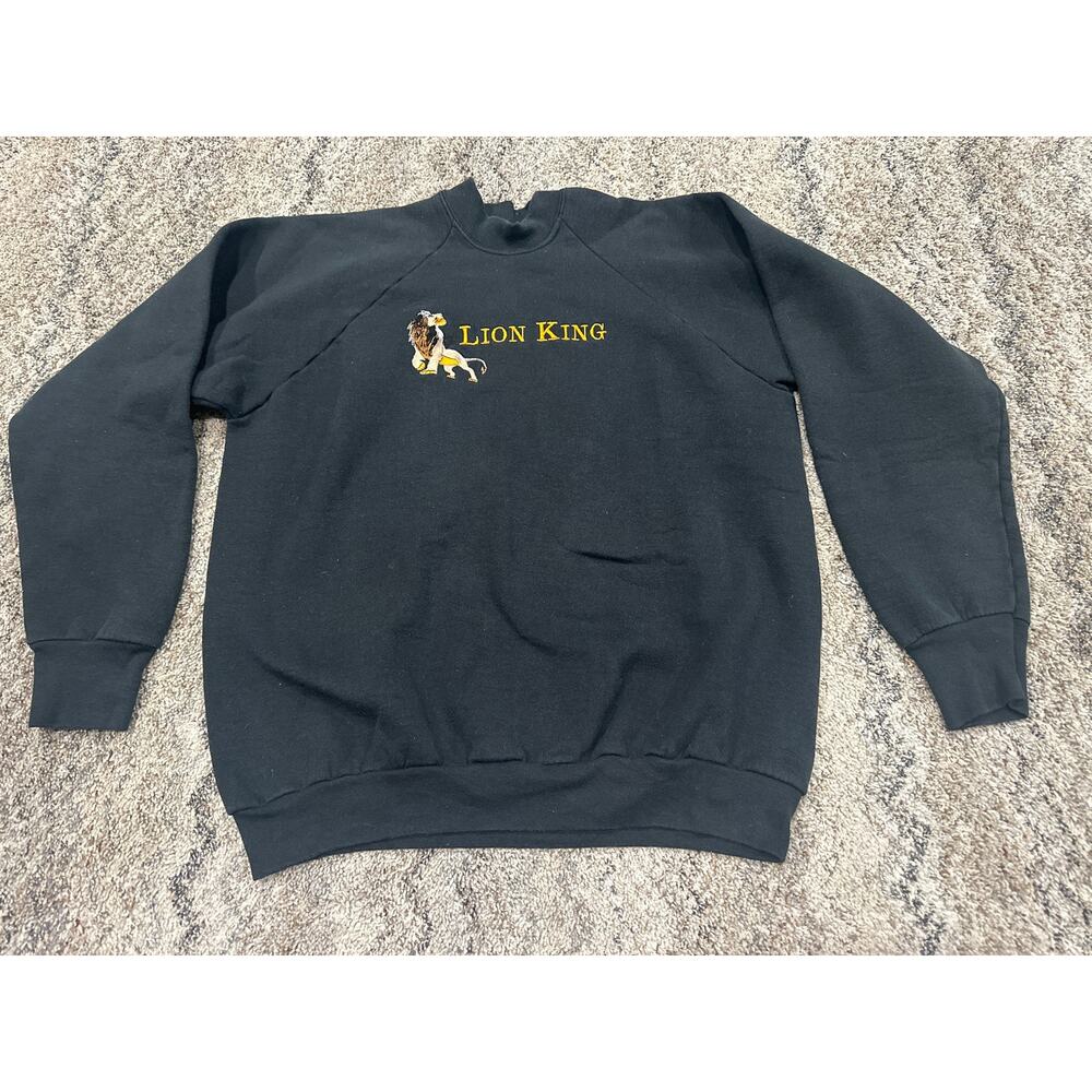 Vintage Disney The Lion King Black Sweater Made By FOTL Size XL